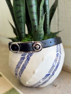 Versace  Black Leather Belt
