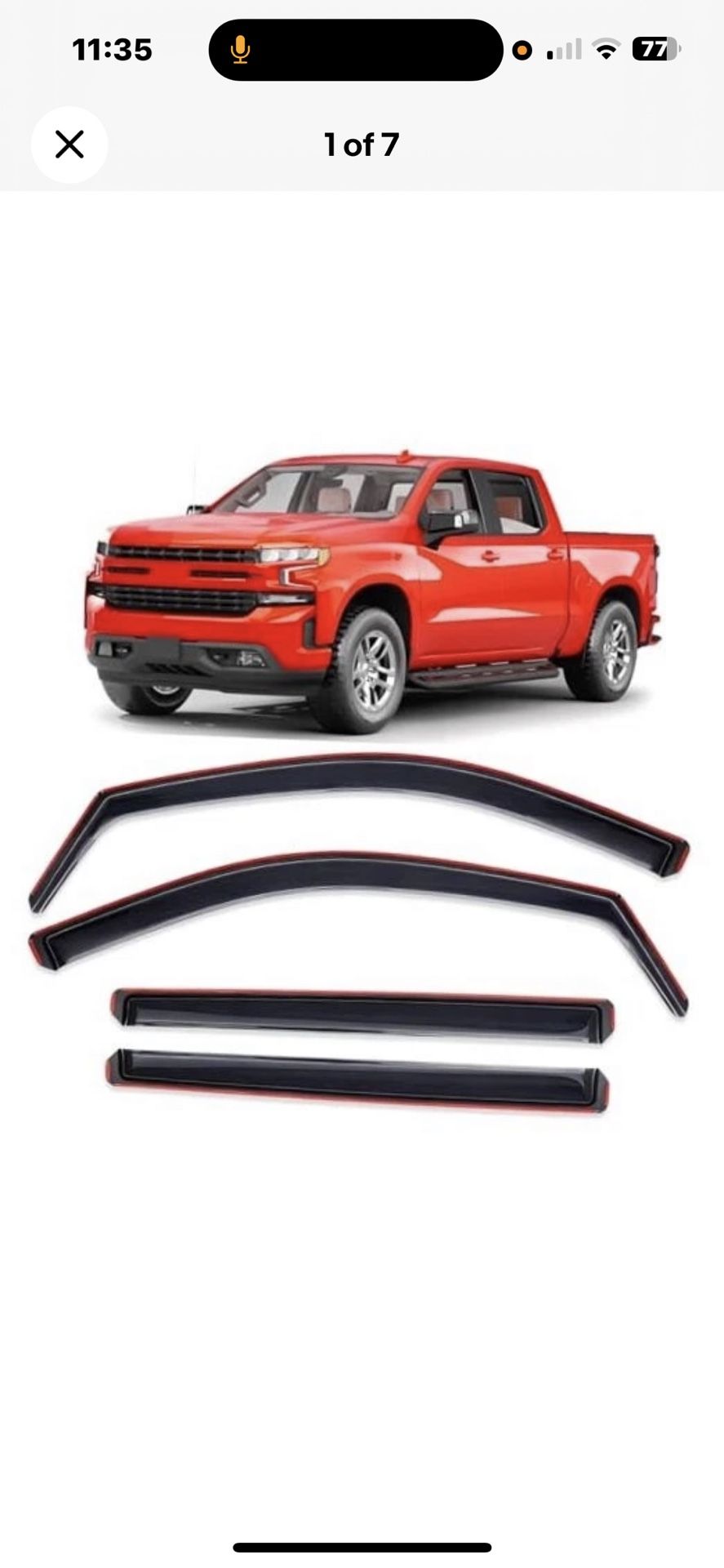 Silverado Window Rain Visors 