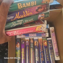 Box Of Classic Disney VHS MOVIES