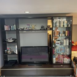 Tv Unit With Display And Storage