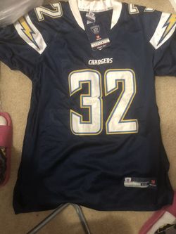 Reebok on field Weddle Charger jersey