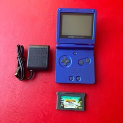 Nintendo Gameboy Advance SP (GBA) Bundle Lot w/ Charger & Game