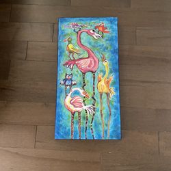 An painting from the, Louise Runion Gallery, painting named “Long Legged Birds”.