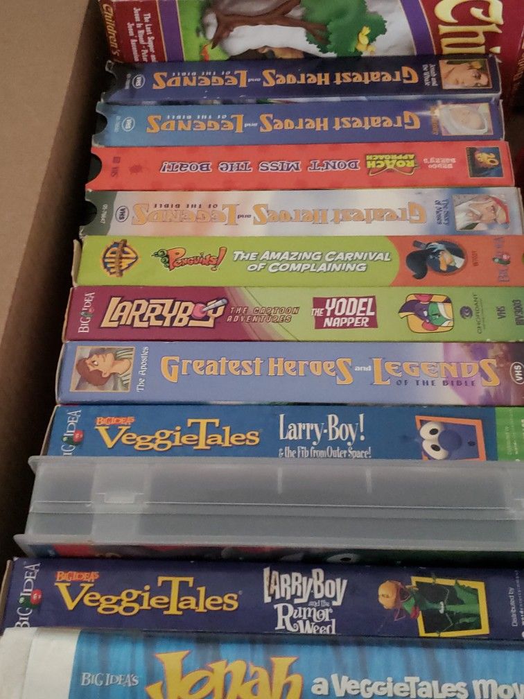 VHS Veggie Tales and Bible Heroes