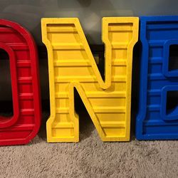 Wooden Letters “ONE”