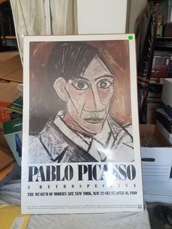 Picasso self portrait exhibition poster