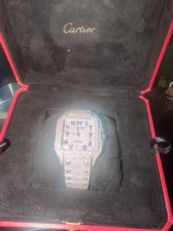 Cartier Santos Iced Out Diamond Watch
