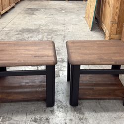 Solid Wood End Tables (Set of 2)