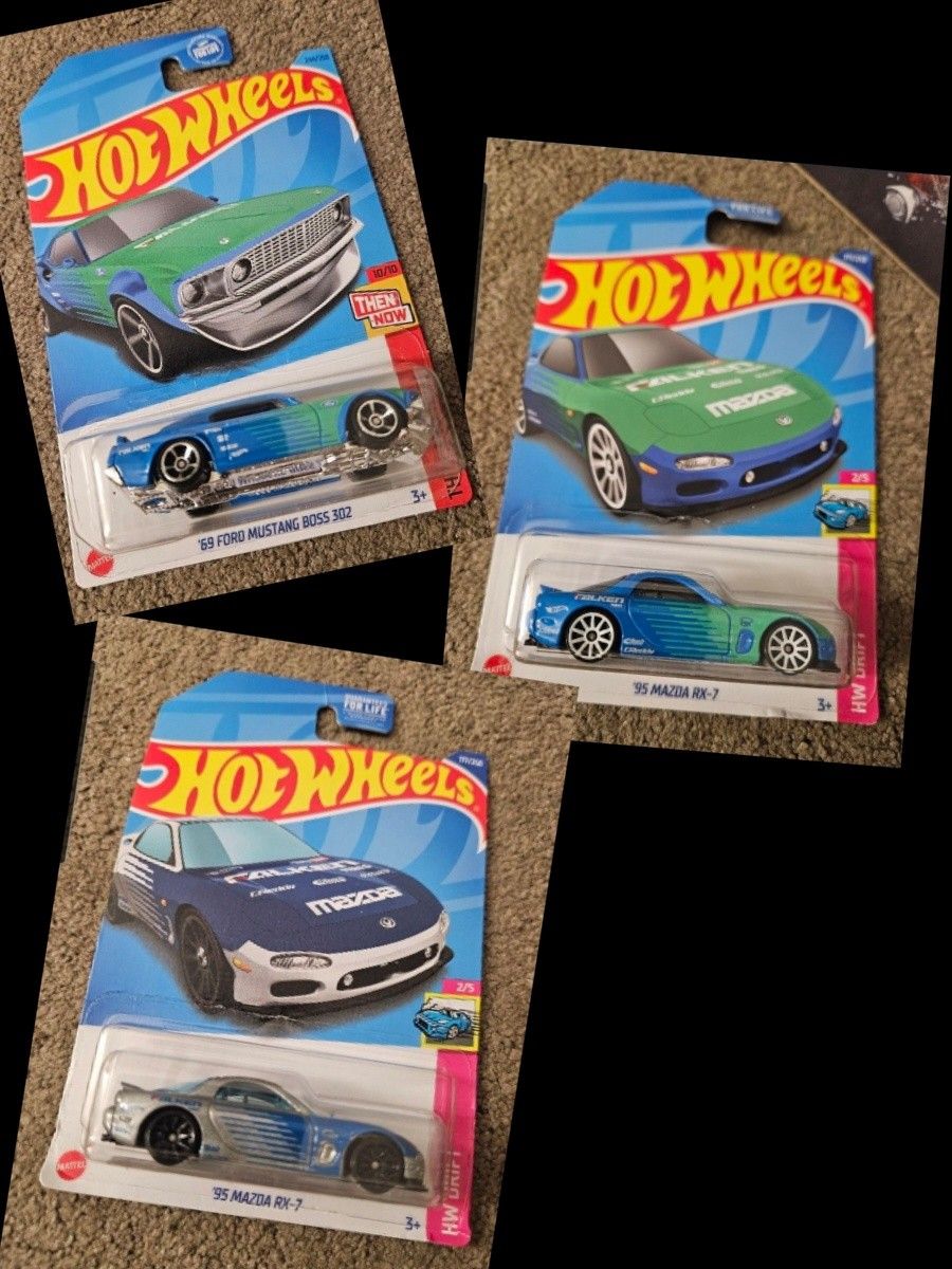 Hot Wheels Falken RX7 and MUSTANG