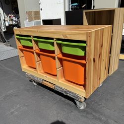 IKEA TROFAST Storage combination with boxes, Solid pine wood Very Good Condition