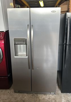 Whirlpool Side-by-Side Stainless Steel Refrigerator Fridge
