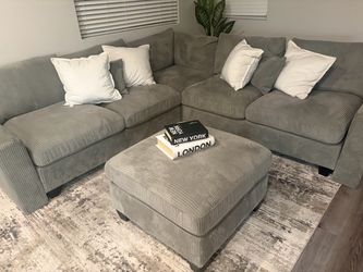 Couch with ottoman