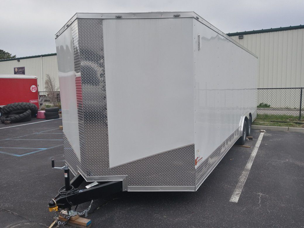8.5x24ft Enclosed Vnose Trailer Brand New Car Truck ATV UTV SXS RZR Bike Motorcycle Hauler Moving Storage Cargo