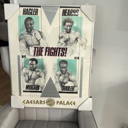 Glass framed poster championship Fight