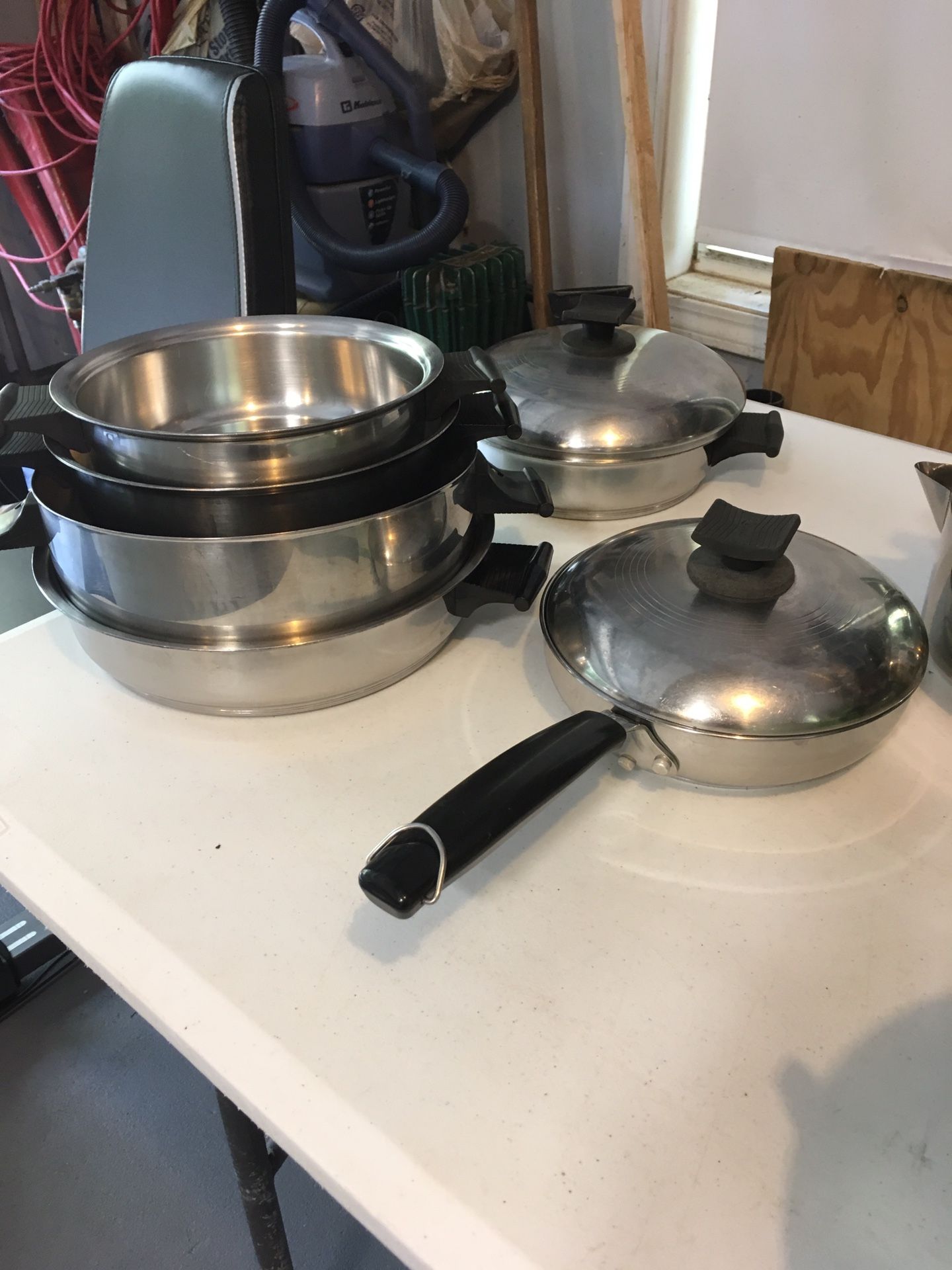 Rena ware pots and pans 3-ply stainless steel