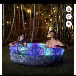 PoolCandy Inflatable Led Palm Pool with Bluetooth