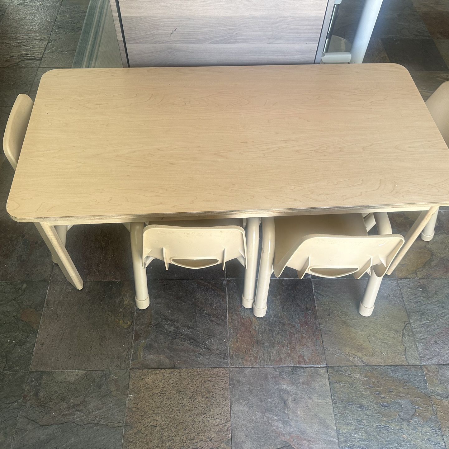 Lakeshore Wooden Table With Chairs Must Go As Soon As Possible