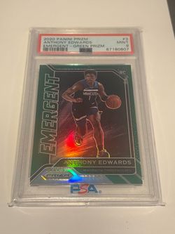 2020 Panini Prizm Anthony Edwards Emergent-Green Prizm