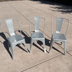 Chairs - Lightweight, But Heavy Duty Metal Stackable Seating in Very Good Condition!!