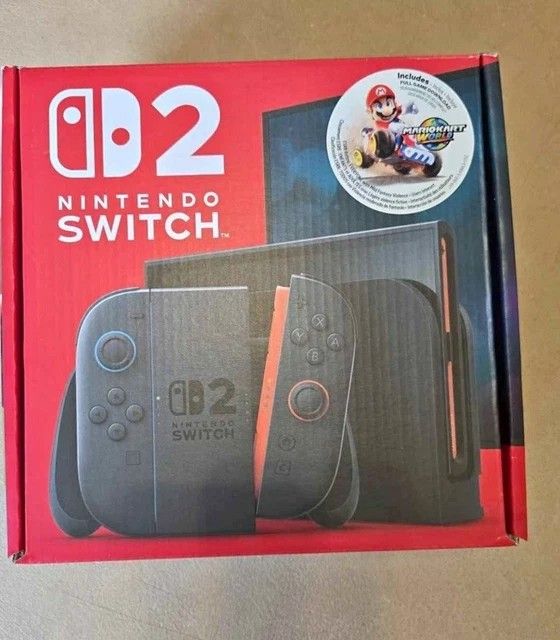 NEW Nintendo Switch 2 Handheld Console System with Mario Kart World Bundle
