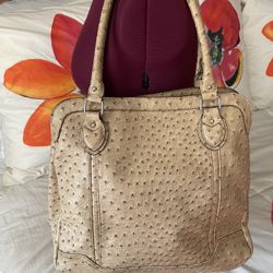 Ostrich Leather Tote Bag