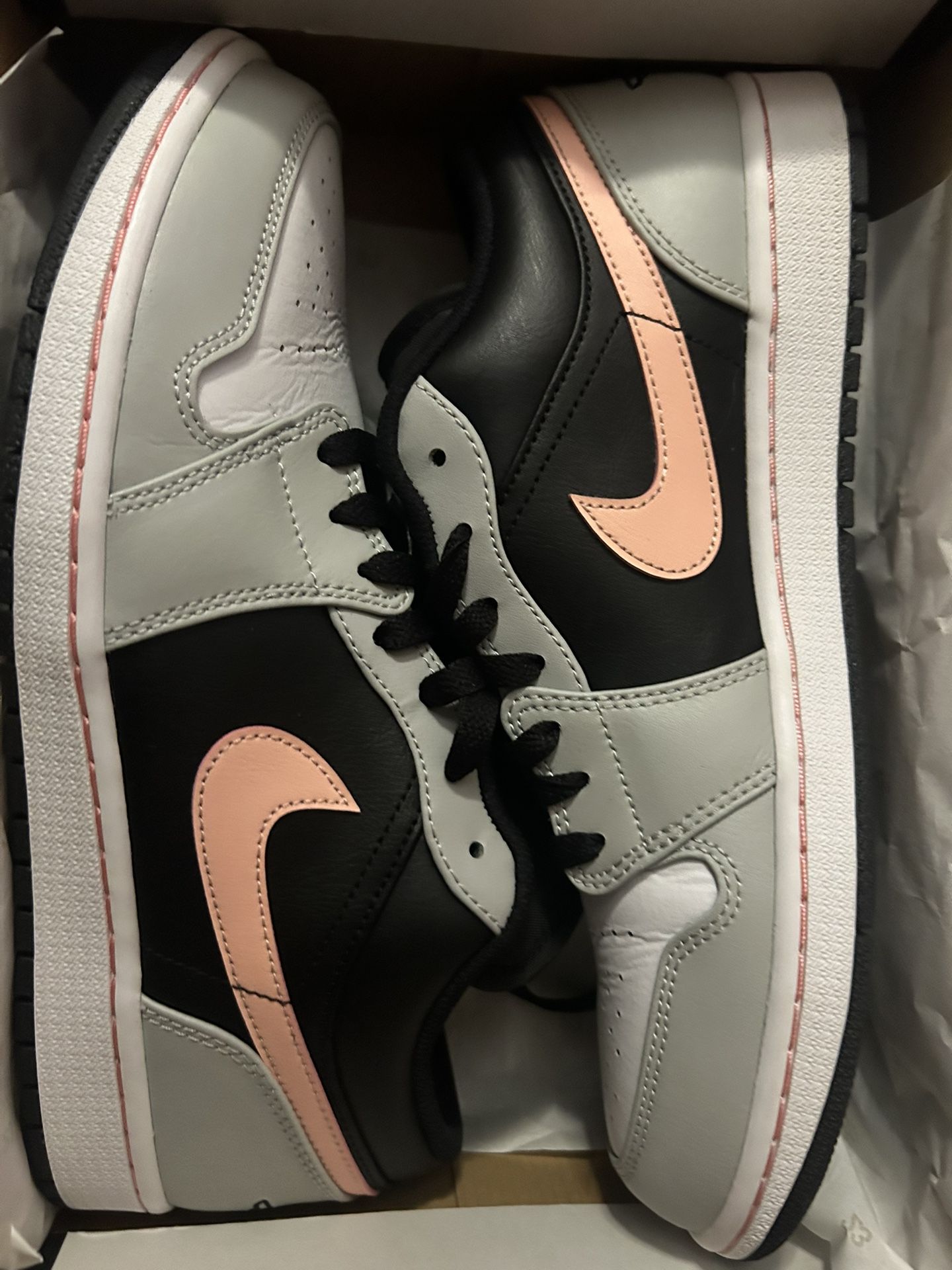 Size 10.5 - Air Jordan 1 Low Grey Fog Bleached Coral