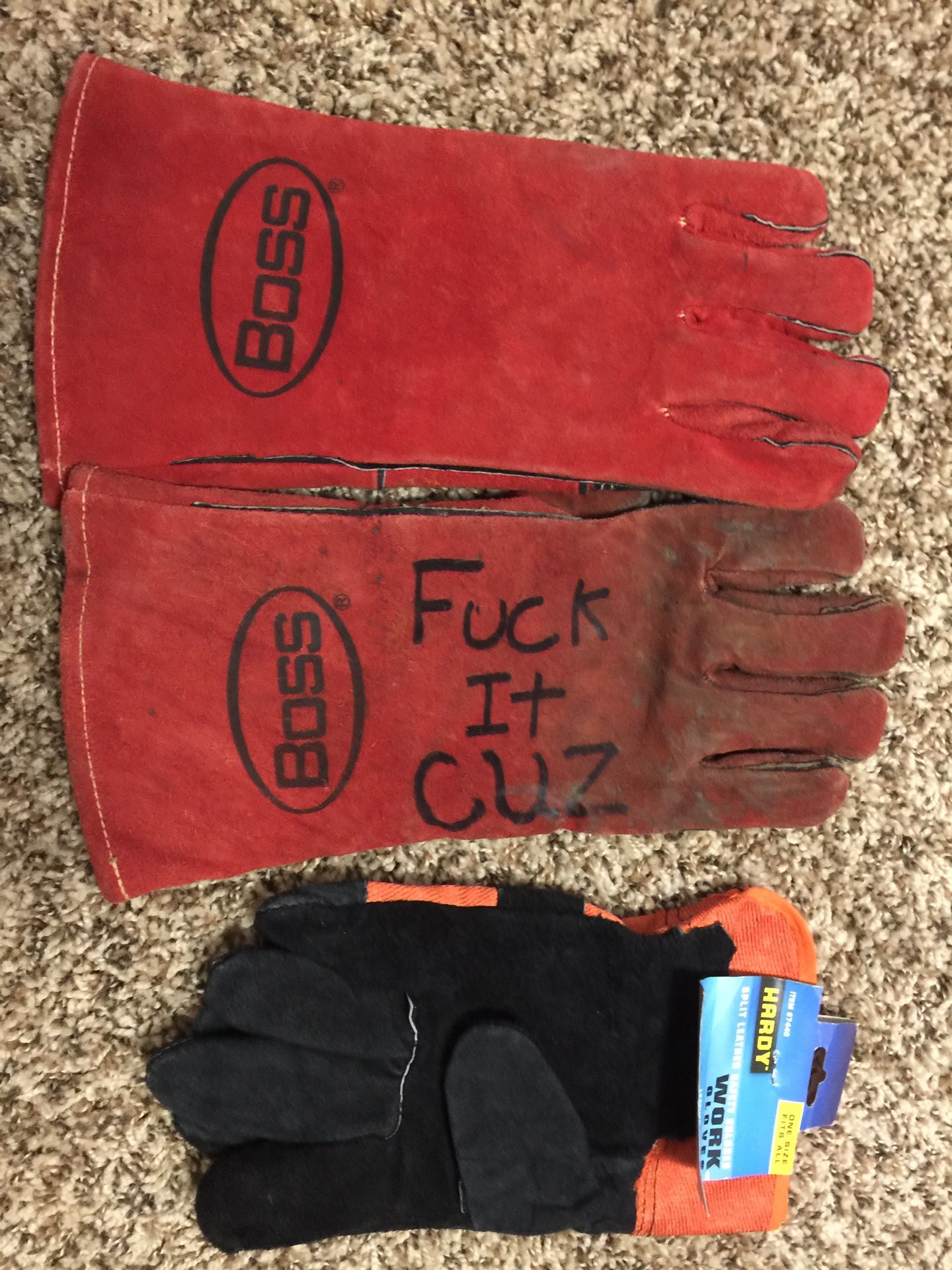Joss welding and Harbor Freight gloves