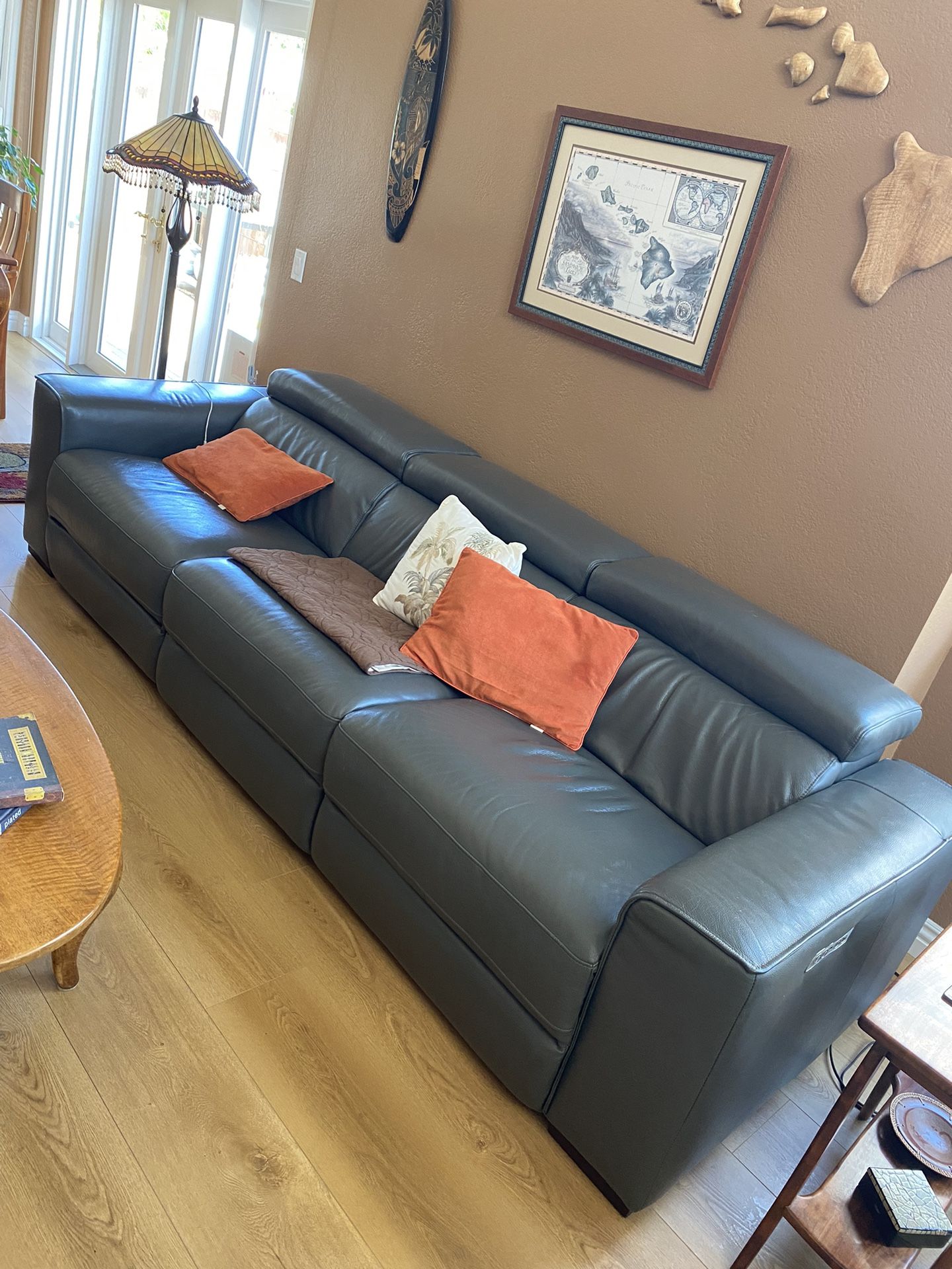 Couch Dual Electric Recliners