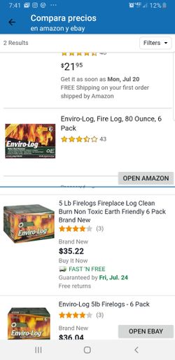 Enviro log fire