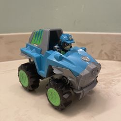 PAW PATROL-DINO RESCUE-REX DELUXE VEHICLE WITH PUP AND DINOSAUR 