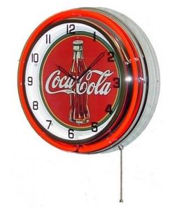 Coca Cola double Neón clock