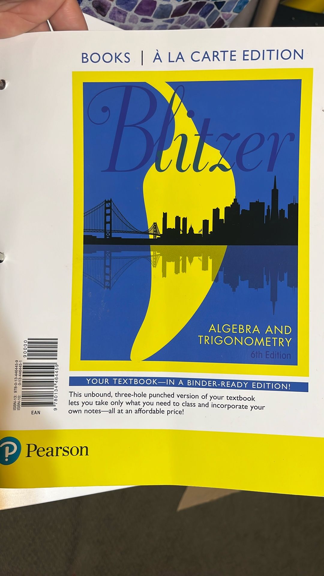 Pearson Boom Blitzer Algebra & Trigonometry In A Binder