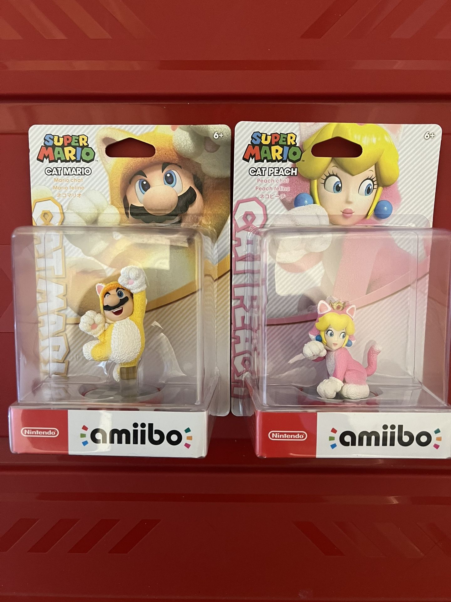 Cat Mario & Cat Peach Amiibo Set