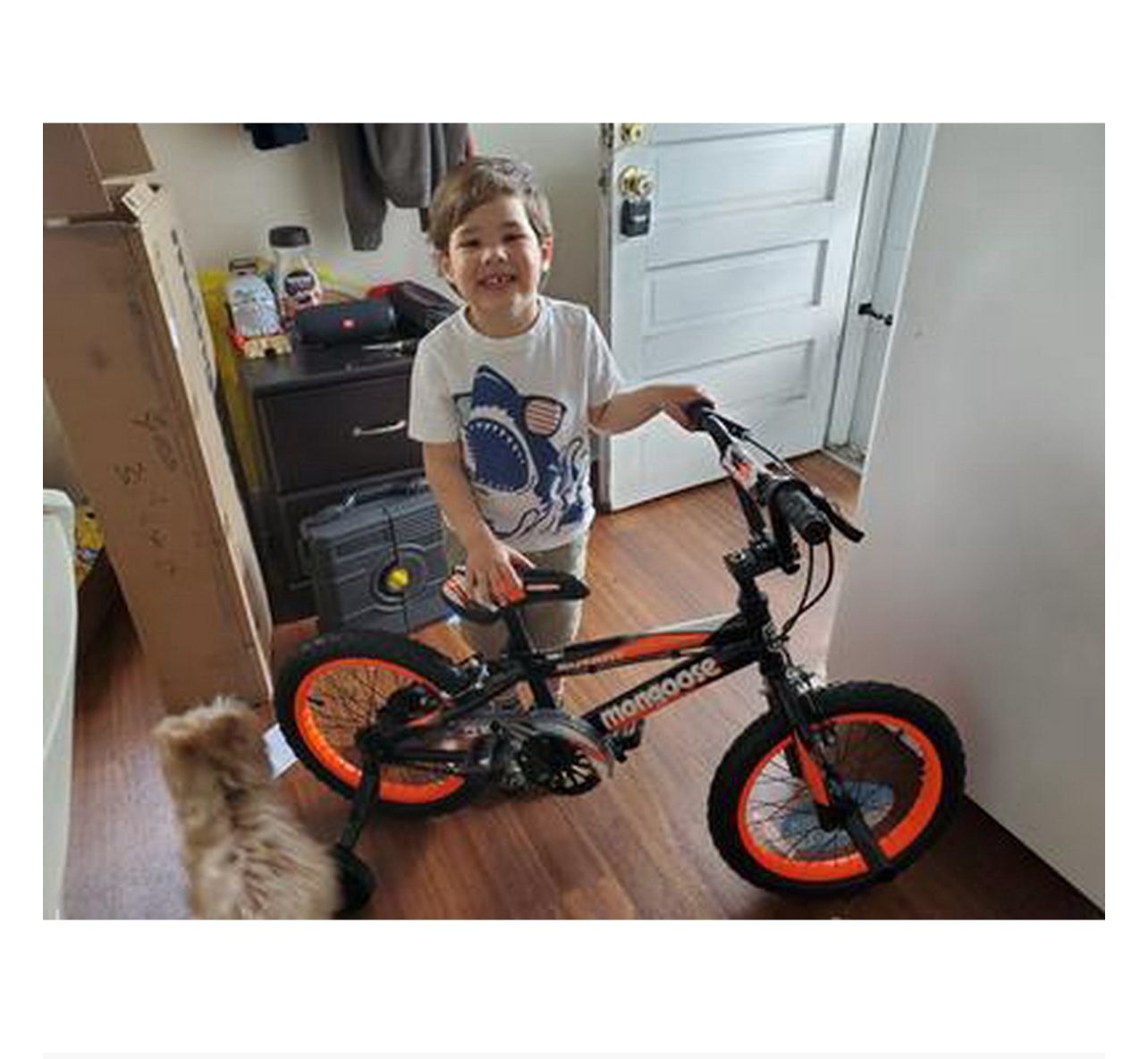 Kids BMX Style Boys Bike, 16-in. Wheels, Kids Ages 3 - 5, Black & Orange, New in Box 