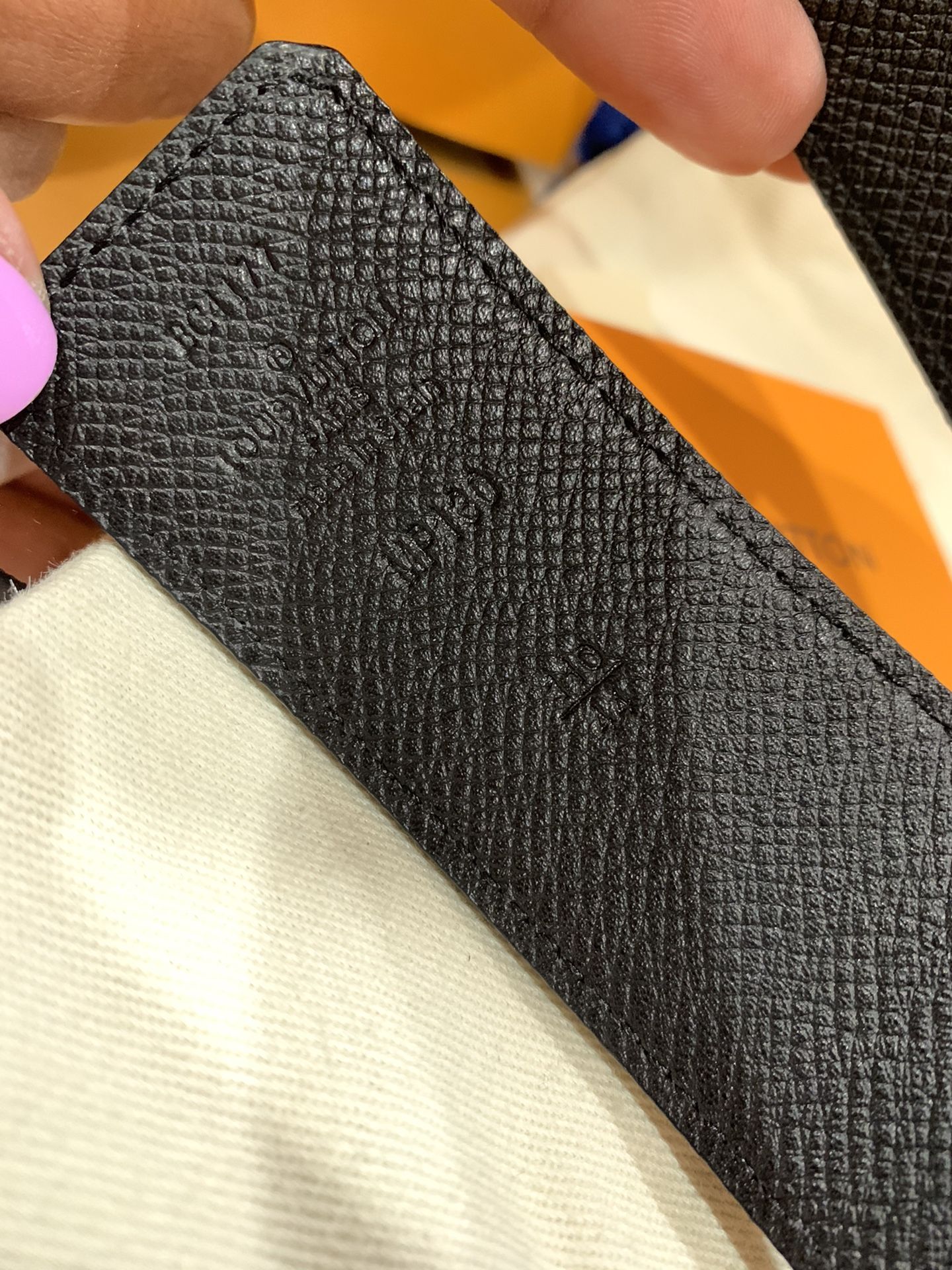 LV Initiales Belt Black Leather Eclipse Monogram Size 110cm