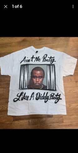 Custom Ain't No Party Like A Diddy Party Airbrushed Handmade T Shirt XL P Diddy