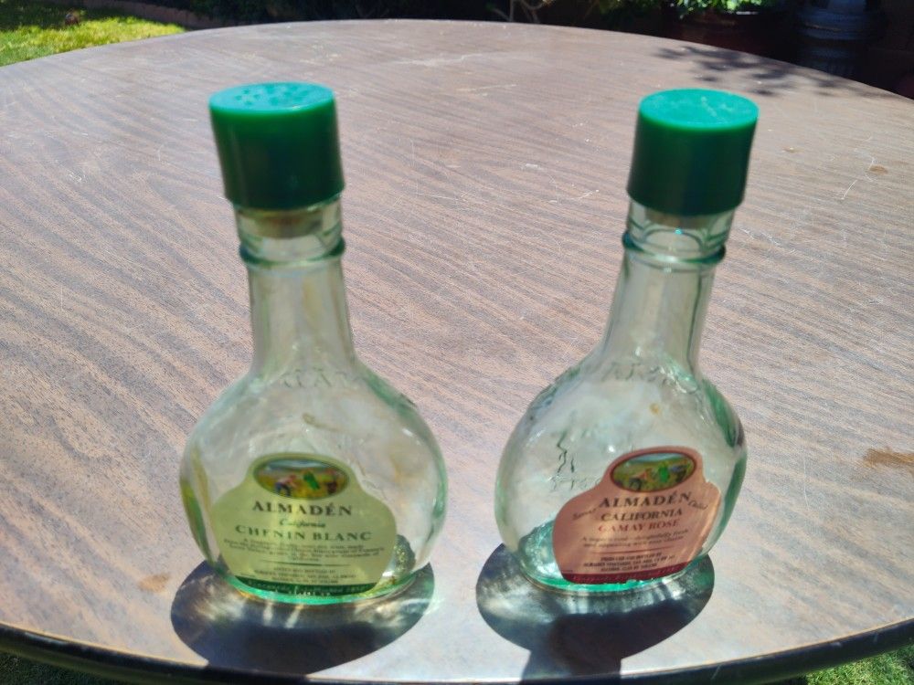 Old Almaden Wine Salt & Pepper Bottles