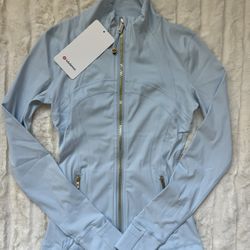 Blue Lululemon Define Jacket With Gold Zipper