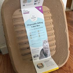 Disposable cat sifting litter box x3