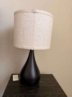 2x Modern Table Lamps with Linen Shade