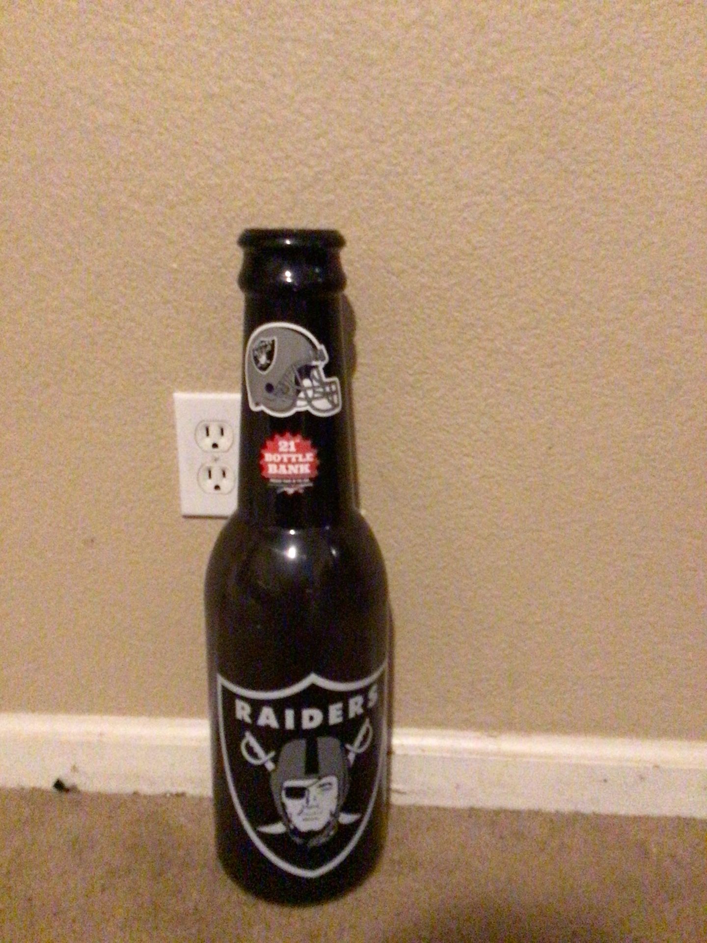 Raiders Bottle Piggy Bank