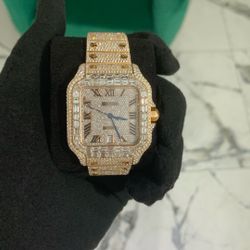 cartier santos emerald Bezel 