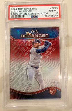 2024 Topps Pristine Production Cody Bellinger #PP-25 Red Refractor /5 PSA 8 Cubs