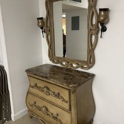 Entry Way Table with Mirror