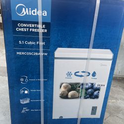 Midea CONVERTIBLE CHEST FREEZER 5.1 Cubic Feet