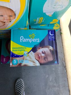 Pampers swaddlers overnights size 5, 50