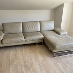 Large Faux Leather Couch
