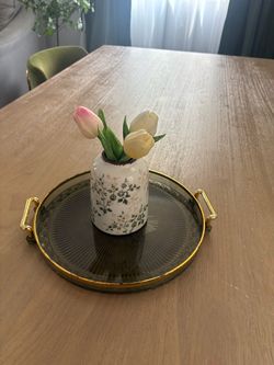 Beautiful Table Centerpiece Set – Vase, Tray & 💐 ✨