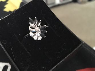 925 blue sapphire/CZ ring
