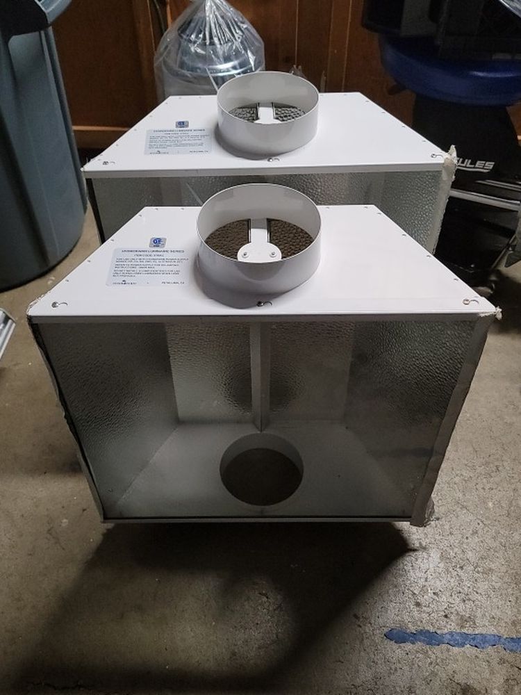 2 Hydrofarm Luminaire Series XT6AC 6" Flange Air Cooled Reflectors
